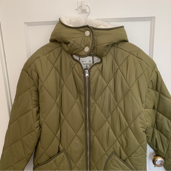 Abercrombie green sherpa-lined jacket, size L - Picture 8 of 8